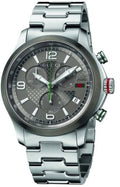  Shop Authentic Gucci G Timeless Chronograph Grey Dial Silver Steel Strap Watch For Men -  YA126238 - Luxxuri