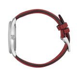  Shop Authentic Gucci G Timeless Automatic Silver Dial Red Leather Strap Watch For Men - YA126346 - Luxxuri