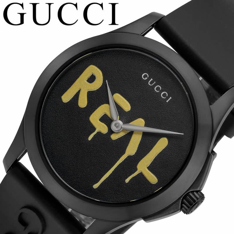  Shop Authentic Gucci G Timeless Ghost Black Dial Black Rubber Strap Unisex Watch - YA1264017 - Luxxuri