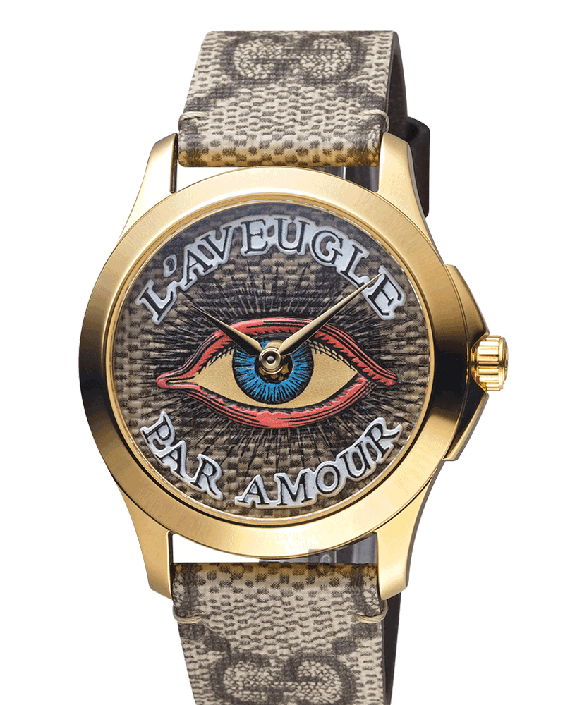  Shop Authentic Gucci G Timeless Eye Beige Dial Beige Leather Strap Watch For Men - YA1264022 - Luxxuri