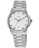  Shop Authentic Gucci G Timeless White Dial Silver Steel Strap Watch For Women - YA1264028A - Luxxuri