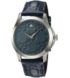  Shop Authentic Gucci G Timeless Quartz Blue Dial Blue Leather Strap Watch For Men - YA1264032 - Luxxuri