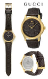  Shop Authentic Gucci G Timeless Quartz Brown Dial Brown Leather Strap Watch for Men - YA1264035 - Luxxuri