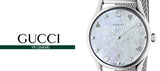  Shop Authentic Gucci G-Timeless Mother of Pearl Dial Silver Mesh Bracelet Watch For Women - YA1264040 - Luxxuri