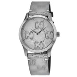  Shop Authentic Gucci G Timeless Quartz Grey Dial Grey Leather Strap Watch For Men - YA1264058 - Luxxuri
