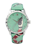  Shop Authentic Gucci G Timeless Le Marche Des Merveilles Green Dial Green Leather Strap Watch for Women - YA1264081 - Luxxuri