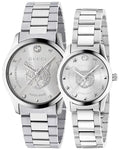  Shop Authentic Gucci G Timeless Quartz Silver Dial Silver Steel Strap Watch For Women - YA126595 - Luxxuri