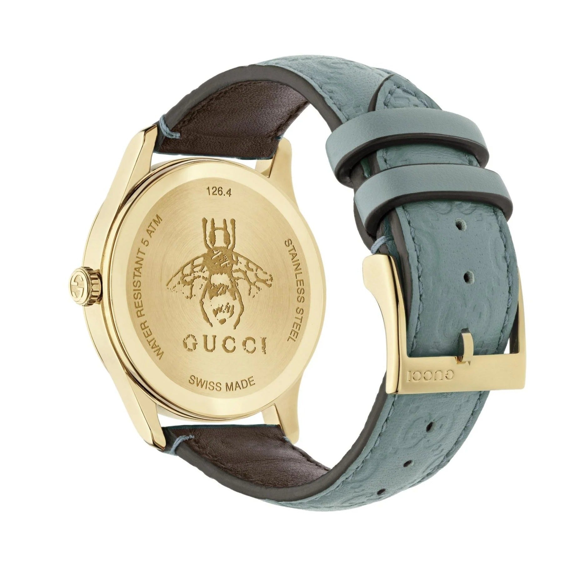  Shop Authentic Gucci G Timeless Quartz Blue Dial Blue Leather Strap Watch For Men - YA1264097 - Luxxuri