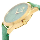  Shop Authentic Gucci G Timeless Quartz Green Dial Green Leather Strap Watch For Women - YA1264099 - Luxxuri