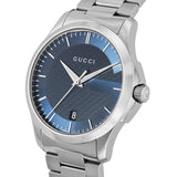  Shop Authentic Gucci G Timeless Blue Dial Silver Steel Strap Watch For Men - YA126440 - Luxxuri