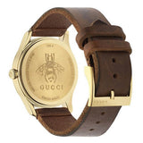  Shop Authentic Gucci G Timeless Quartz Green & Red Dial Brown Leather Strap Watch For Men - YA126451 - Luxxuri