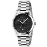  Shop Authentic Gucci G Timeless Black Dial Silver Steel Strap Watch For Men - YA126460 - Luxxuri