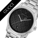  Shop Authentic Gucci G Timeless Black Dial Silver Steel Strap Watch For Men - YA126460 - Luxxuri