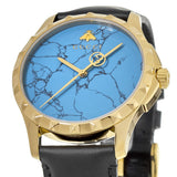  Shop Authentic Gucci G Timeless Turquoise Blue Dial Black Leather Strap Watch For Men - YA126462 - Luxxuri