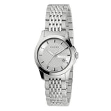  Shop Authentic Gucci G Timeless Silver Dial Silver Steel Strap Watch For Women - YA126501 - Luxxuri