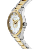  Shop Authentic Gucci G Timeless Quartz Mother of Pearl Dial Two Tone Steel Strap Watch For Women - YA1265012 - Luxxuri