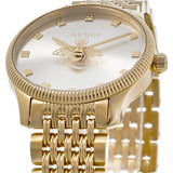  Shop Authentic Gucci G Timeless Quartz Mother of Pearl Dial Gold Steel Strap Watch For Women - YA1265021 - Luxxuri