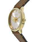  Shop Authentic Gucci G Timeless Quartz Silver Dial Brown Leather Strap Watch For Women - YA1265022 - Luxxuri