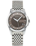  Shop Authentic Gucci G Timeless Brown Dial Silver Steel Strap Watch For Women - YA126503 - Luxxuri