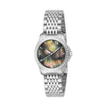  Shop Authentic Gucci G Timeless Diamonds Mother of Pearl Black Dial Silver Mesh Bracelet Watch For Women - YA126507 - Luxxuri