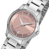  Shop Authentic Gucci G Timeless Pink Dial Silver Steel Strap Watch For Women - YA126524 - Luxxuri