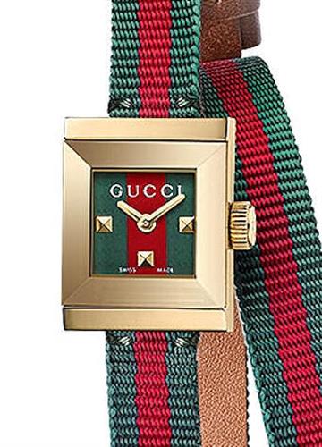 Gucci G-Frame Multicolored Red and Green Dial Watch For Women - YA128527