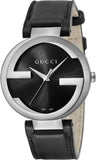  Shop Authentic Gucci Interlocking G Iconic Black Dial Black Leather Strap Watch For Men - YA133205 - Luxxuri