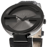  Shop Authentic Gucci Interlocking G XL Black Dial Red & Green Leather Strap Watch For Men - YA133206 - Luxxuri