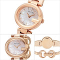  Shop Authentic Gucci Guccisima Quartz Mother of Pearl White Dial Rose Gold Steel Strap Watch for Women - YA134512 - Luxxuri