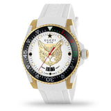  Shop Authentic Gucci Dive Quartz White Dial White Rubber Strap Unisex Watch - YA136322 - Luxxuri