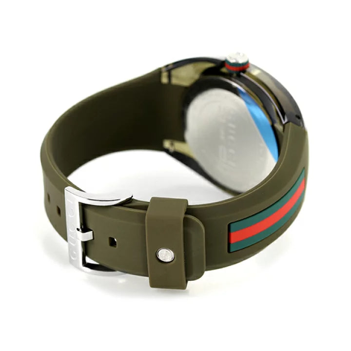  Shop Authentic Gucci Sync XXL Quartz Brown Dial Brown Leather Strap Watch For Men - YA137106 - Luxxuri