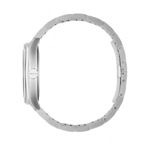  Shop Authentic Gucci GG2570 Quartz Black Dial Silver Steel Strap Watch For Men - YA142301 - Luxxuri