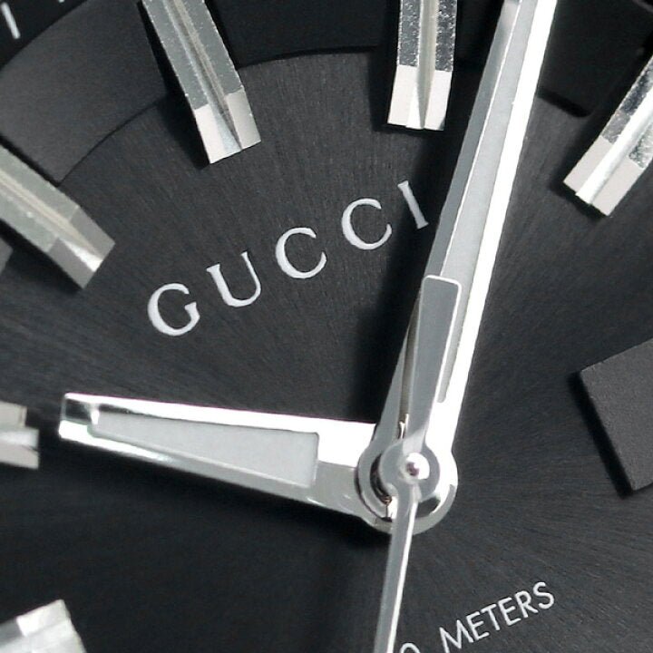  Shop Authentic Gucci GG2570 Quartz Black Dial Silver Steel Strap Watch For Men - YA142401 - Luxxuri