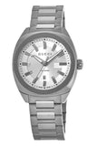  Shop Authentic Gucci G Timeless GG2570 Silver Dial Silver Steel Strap Watch For Men - YA142402 - Luxxuri