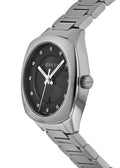  Shop Authentic Gucci GG2570 Diamonds Black Dial Silver Steel Strap Watch For Women - YA142404 - Luxxuri