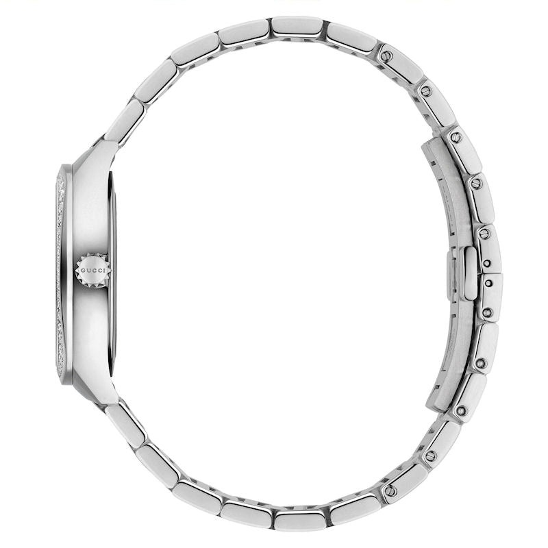  Shop Authentic Gucci GG2570 Diamonds White Dial Silver Steel Strap Watch For Women - YA142506 - Luxxuri