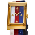  Shop Authentic Gucci G-Frame Mother of Pearl Dial White Blue Red Nylon Strap Watch For Women - YA147405 - Luxxuri