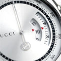 Shop Authentic Gucci Grip Collection Quartz Silver Dial Silver Steel Strap Watch For Men - YA157302 - Luxxuri