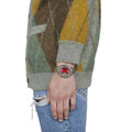  Shop Authentic Gucci Grip Quartz Chronograph Red Dial Two Tone NATO Strap Watch for Men - YA157304 - Luxxuri