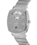  Shop Authentic Gucci Grip Quartz Silver Dial Silver Steel Strap Watch For Women - YA157401 - Luxxuri