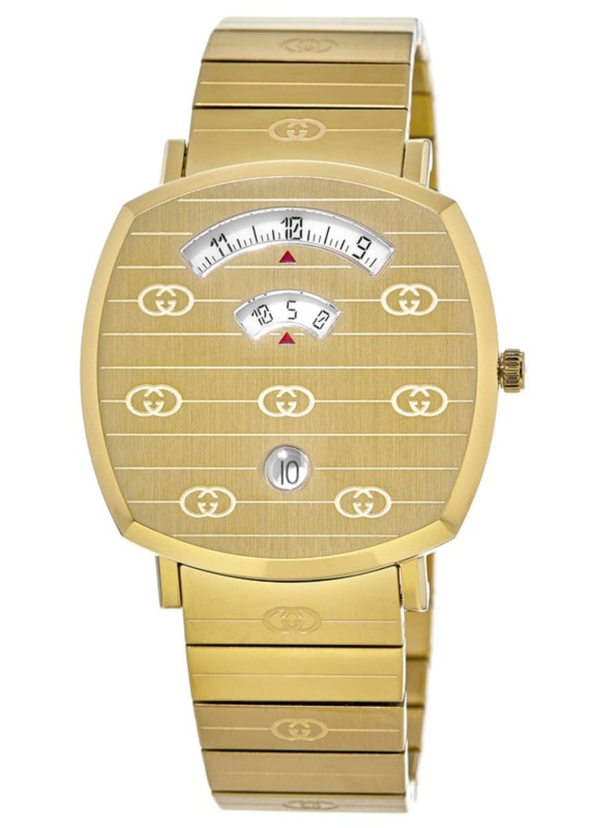  Shop Authentic Gucci Grip Yellow Gold Dial Yellow Gold Steel Strap Unisex Watch -  YA157403 - Luxxuri