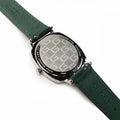  Shop Authentic Gucci Grip Quartz Silver Dial Green Leather Strap Unisex Watch - YA157406 - Luxxuri