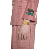  Shop Authentic Gucci Grip Quartz Yellow Gold Dial Gold Steel Strap Unisex Watch - YA157409 - Luxxuri