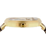 Shop Authentic Gucci Grip Disney Mickey Mouse Gold Dial Brown Leather Strap Watch For Women - YA157420 - Luxxuri