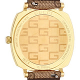  Shop Authentic Gucci Grip Disney Mickey Mouse Gold Dial Brown Leather Strap Watch For Women - YA157420 - Luxxuri