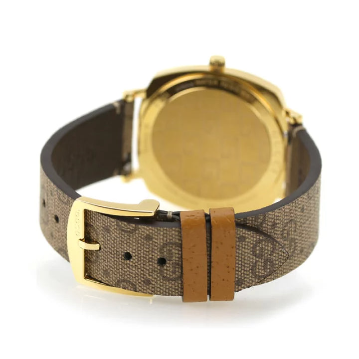  Shop Authentic Gucci Grip Disney Mickey Mouse Gold Dial Brown Leather Strap Watch For Women - YA157420 - Luxxuri