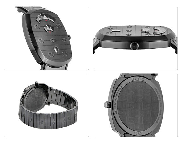  Shop Authentic Gucci Grip Quartz Grey Dial Grey Steel Strap Watch For Men - YA157429 - Luxxuri