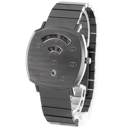  Shop Authentic Gucci Grip Quartz Grey Dial Grey Steel Strap Watch For Men - YA157429 - Luxxuri