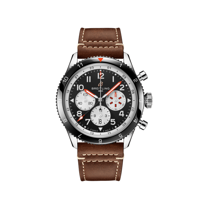  Shop Authentic Breitling Super Avi B04 Chronograph GMT 46 Mosquito Black Dial Brown Leather Strap Watch for Men - YB04451A1B1X1 - Luxxuri