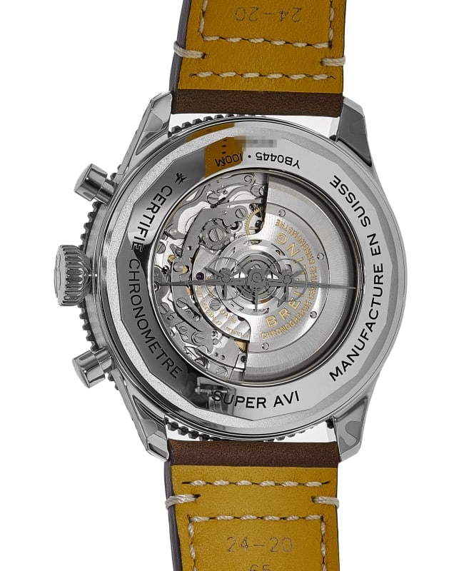  Shop Authentic Breitling Super Avi B04 Chronograph GMT 46 Mosquito Black Dial Brown Leather Strap Watch for Men - YB04451A1B1X1 - Luxxuri